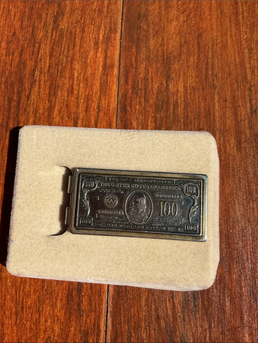Vintage-Style Anson Silver and Gold $100 Bill Money Clip